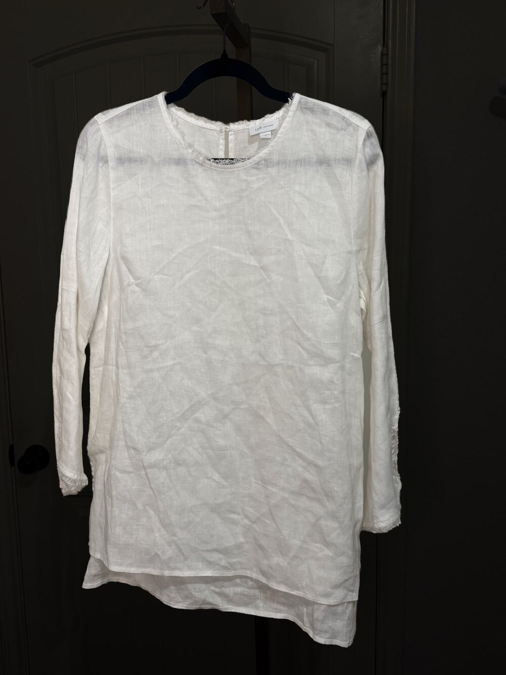 J Jill Tunic Blouse 100% Linen Size M